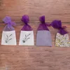 10 pcs/lot sac à cordon impression florale sacs de lavande vide pochette de parfum Sachets sac cadeau X68T #