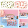 waterproof Toiletry Organizer Cute Print Avocado Fr Peach Travel Cosmetic Bag Transparent Makeup Bags for Women Girls Clear 58tJ#