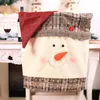 Chair Covers Santa Claus Slipcovers Dining Room Decor Back Kitchen Supplies Seat Cover Christmas Decoration