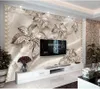 Wallpapers Wellyu Papel De Parede Para Quarto Custom Wallpaper Exquisite Luxury Jewelry Flower Soft Dress Living Room TV Background