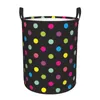 Sacs à linge Mode Coloré Polka Dots Panier Pliable Bébé Panier Pour Pépinière Jouets Organisateur Bacs De Rangement