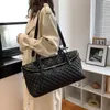 56cm Large Tote Bag Top Quality Totes Women Foldable Handbags Travel Shoulder Shop Bags Casual Lage Bags Duffle Bag Cowhide Leather Detachable Strap