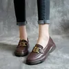 Chaussures décontractées mode femmes concepteur grande taille mocassins femmes appartements en cuir véritable dames chaussures à enfiler Zapatos Mujer
