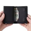 casekey Men Wallet Nappa Genuine Leather Magnetic Closure Trifold Smart Wallet RFID Pop Up Card Holder Small Purse Mey Bag F5Ey#