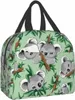 Cute Koala Lunch Bag Compact Tote Bag Reutilizável Lunch Box Ctainer para mulheres homens escola escritório trabalho t5m9 #