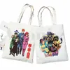 Yu Yu Hakusho axelväska Tote Eco Yusuke Urai Kurama Shop Bag Canvas Anime Manga Tote Bag Casual Handbag Daily Använd U5MV#