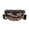 Kadınlar çanta gündelik vacati crossbody göğüs çantaları leoparlar desen fermuar bel çantaları marka yarım mo lüks kadınlar fanny paketi 18vo#