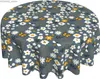 Table Cloth Cartoon Childish Cute Flowers and Bugs Round Tablecloth Circular Table Cover Decorative for Dining Room 60 Inch Y240401