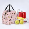 ランチバッグ断熱されたかわいい犬Carto Animals Lunch Box Reusable Lunch Tote Bag for School Work College Outdoor Travel Picnic J6od＃