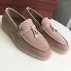 Scarpe casual unisex di alta qualità con nappa scamosciata mocassini piatti da donna in pelle da uomo estiva foderata in pelle di pecora