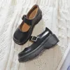 Casual Shoes Japanese Style Vintage Buckle Mary Janes Women's Pumps Student Leather Woman Thick Bottom For Women