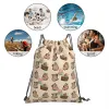 Capybara Group Sacs à dos Casual Portable Sacs à cordon Cordon Bundle Poche Chaussures Sac Livre Sacs Pour Homme Femme Étudiants x4aH #