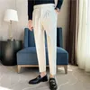 Męskie garnitury Neapol Wysokie stanowe projekt Slim Men Business Social Formal Suit Pants High Drop Party Dress Casual