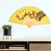 Decorative Figurines Hanging Fan Craft Decoration Wall Background Modern Folding Retro Large Silk Cloth Vintage