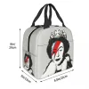 england Queen Elisabeth Banksy Graffiti Insulated Lunch Bag for Women Leakproof Thermal Cooler Bento Box Work Picnic Lunch Tote y87j#