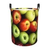 Sacs à linge imprimés de fruits, panier de rangement circulaire étanche, panier portable pour vêtements sales, pour la maison, organisateur de voiture