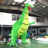 groothandel Outdoor Activiteiten 8mH (26ft) Met blower Groen Opblaasbaar Dinosaurus Model Giant Jurassic Cartoon Dierenballon Speelgoed voor Themapark Decoratie