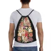 Shiba Inu Tasje Vrouwen Mannen Draagbare Gym Sport Sackpack Kawaii Japanse Hond en Fr Winkel Opslag Rugzakken B043 #