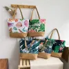 FI Mulheres dobráveis Bolsa Big Size Tote Ladies Casual Fr Printing Canvas Graffiti Bolsa de ombro de praia Bolsa feminina f7v2#