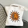women Shopper Bag Sun and Mo Printed Kawaii Bag Harajuku Shop Canvas Shopper Bag Girl Handbag Tote Shoulder Lady b6NV#