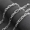 Kettingen Rvs Hiphop Rechthoekige Link Ketting Voor Mannen Vrouwen Zilver Kleur Rock Party Chain Choker Sieraden Kraag Para Mujer