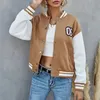 Korea Stil Harajuku Unisex Jacken Knochen Brief Patchwork High Street Frühling Herbst Baseball Mäntel Einreiher Bomber Jacke 240320