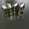 Chaveiros 60pcs mini verde corão corão pingente de chaves sagradas versão árabe versão do Alcorão Ring Anel Religioso Islam Presente de casamento