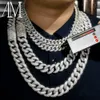 Hot Selling 8Mm 10Mm 15Mm 20Mm Sier VVS Moissanite Diamond Cuban Link Chain Custom Gold Iced Out Necklace Bracelet