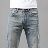 Jeans da uomo primavera estate SOTTILE Uomo Slim Fit Europeo Americano PRicon Pantaloni dritti di marca di fascia alta F272-09