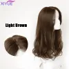 Wigs XIYUE Long Synthetic Curly Wigs With Center Bangs Natural Curly Dark Brown Wigs for Women Cosplay Wigs Heat Resistant Fiber Wigs