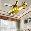 Taklampor Creative Children's Room Helicopter Light Modern Simple Boy's Bedroom Cartoon Decoration Flygplan