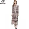 Casual Dresses Women's Runway Ruffled Collar Long Sleeves Sequined Elegant Fashion Designer Party Prom Evening Vestidos