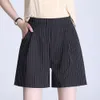 I pantaloncini firmati stanno vendendo bene a righe per la versione coreana estiva da donna Pantaloni bianchi a vita alta comodi sottili casual 0qsj