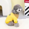 Hundkläder Lapel Bear Pet Sweatshirt Fall och Winter Pullover Mysig varm valp Två ben kläder söta Yorkshire -kläder