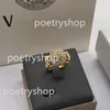 Designer Ring Fan Style New Classic High Sense Full Diamond Round Ring Luxury Fashion Trend Ring V Medusa Portrait Ring Designer smycken Ring Högkvalitativ gåva