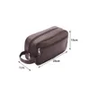 New Men Travel Cosmetic Sac Sac de maquillage à fermeture éclair de grande capacité PU Cuir Travel Toitrage Sac Cosmetics Organisateur de rangement Pouche Y0Hz #