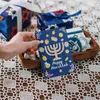 Candele 50 pezzi decorano tavolo da stella decorazione Hanukkah Scatter centrotavola in tessuto non tessuto