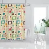 Cortinas de chuveiro impermeável tecido banheiro cortina acessórios 180x200 banho para 240 404 nórdico boho decoração