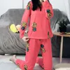 Startseite Bekleidung 1Set süße Damen-Nachtwäsche, stilvolle zweiteilige Nachtwäsche, Damen-Pyjama-Set, blauer Ananas-Anzug, Homewear