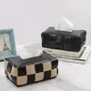 Storage Bags Car Tissue Holder Facial Paper Case Organizer Dispenser PU Leather For Bathroom And Home