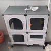 Kedi Taşıyıcıları Modern Plastik Kafes Evi Kapalı Ev Dökme Kutusu Tuvalet Entegre Boş Uzay Tedarik Çok Katmanlı Villa