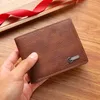 Men Burse Black Coin Wallet Male Busin Id Cards Holder PU couro múltiplo de slot casual de grande capacidade Coin Mey Bags F8TJ#