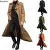 Männer Graben Mäntel 2024 Lange Jacke Mode Elegante Männer Windschutz Mantel Trend Streetwear Männliche Business Casual Slim