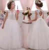 2019 Nowe dzieci 039s Dress Back Perlow Children039s Długość Flower Children 039S Dress Wedding Girl Flower Lace Long S3755640