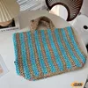 24SS 7A Designer Beach Bag Luxury Tote Bag Crochet Classic Shopping Handväskor Kvinnor Palin med bokstäver Handväska Large Capacity Ladies Sac