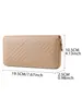 Ny FI Solid Color Pu Wallet Girls Zipper Print Clutch Bag Temperament Simple Sewing Line Coin Purse F9Y1#