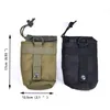 1pc Tactical Molle Water Bottle Pouch Bag Military Outdoor Travel Hiking Drawstring Water Bottle Holder Kettle Carrier Bag g92c#