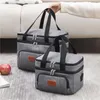 Sac à lunch isolé pour femmes Boîte de pique-nique thermique de grande capacité avec bandoulière Résistant à l'eau Fermeture à glissière Prep Cooler Pack X5IG #