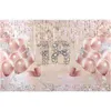 Dekoracja imprezowa 18 lat tkaniny w tle 18. urodziny Banner Happy Decorations Girls Polyester Ballons