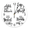 Wall Clocks Bathroom Text Theme Image Clock For Modern Home Decoration Teen Room Living Needle Hanging Watch Table